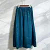 Ropa de mujer de estilo chino nuevo, pantalones largos de jacquard de rayón con cintura alta elástica, adelgazantes, elegantes, versátiles y de caída amplia