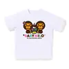 Camiseta de manga corta de la marca japonesa de moda BAPE, peso pesado de verano 240g algodón puro, camuflaje de cabeza de mono, tiburón mono, venta al por mayor transfronteriza