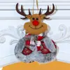 Decoraciones Pequeñas Colgantes de Árbol de Navidad Nuevas Transfronterizas Colgante de Navidad para Personas Mayores Muñeco de Nieve Reno Decoración de Ventana Adornos Colgantes
