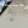 Corea del Sur Dongdaemun Estilo Nicho Joyería de Plata S925 Plata Esterlina Ovalado Hueco Collar de Cuentas de Alta Gama Combinable