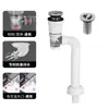 Tubo de Desagüe para Lavabo, Dispositivo de Desagüe para Lavabo, Drenaje Horizontal y Vertical, Drenaje sin Pegamento, Tubo de Desagüe Telescópico, Desagüe Anti-Olores, Mayoreo