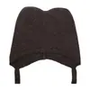 Chapéu de Lã para Outono e Inverno, Chapéu de Tricô Super Fofo Estilo Gato com Tiras, Versátil, Quente, Chapéu Protetor de Orelhas, Atacado Personalizado