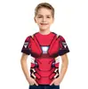 Novas camisetas fitness 3D do Homem de Ferro dos Vingadores da Amazon para homens e mulheres, camisetas de manga curta para treino infantil no atacado.