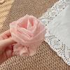 Floral Fresco~Redinha Coreana Flor Rosa Anel de Intestino Doce Acessórios de Cabelo Coração de Menina Bola para Rabo de Cavalo Anel de Cabelo