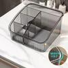 Caja de almacenamiento de pinceles cosméticos de alta gama, lápiz labial acrílico, productos para el cuidado de la piel, tocador de mesa, contenedor de bolígrafos de escritorio, caja de almacenamiento, estante