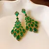 Pendientes de Borla con Flor de Zircón de Aguja de Plata Transfronterizos, Pendientes de Moda y Elegantes, Pendientes de Lujo Ligero y de Gama Alta, Diseño de Nicho