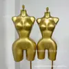 Maniquí de Cuerpo Humano, Modelo Femenino, Soporte de Exhibición para Modelo BBL Tallas Grandes, Modelo Dorado Europeo y Americano, Artículo Popular de Comercio Exterior