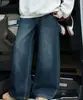 Conjunto de Sudadera Dos en Uno Estilo Coreano Nuevo de Otoño para Niñas, Sudadera Ajustada y Pantalones de Pierna Ancha de Mezclilla para Niñas