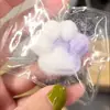 Molde de Silicona Afelpado de Colores Arcoíris Material de Juguete Comestible para Bricolaje Antiadherente Pata de Gato de Felpa Polvo