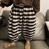 Pantalones Casuales de Otoño e Invierno para Niños y Niñas, Pantalones Deportivos Gruesos a la Moda con Parches y Rayas de Marca Trendy para Niños
