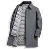 Abrigo de longitud media para hombre Chaqueta de plumón Abrigo para funcionario de alto rango Nuevo Abrigo de plumón de pato blanco Casual de negocios Chaqueta de plumón