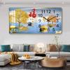 Reloj de Pared Personalizado Transfronterizo Calendario Perpetuo Restaurante Pintura Decorativa Moderna Lujo Ligero Sala de Estar Hogar Reloj Electrónico Simple Pintura Colgante