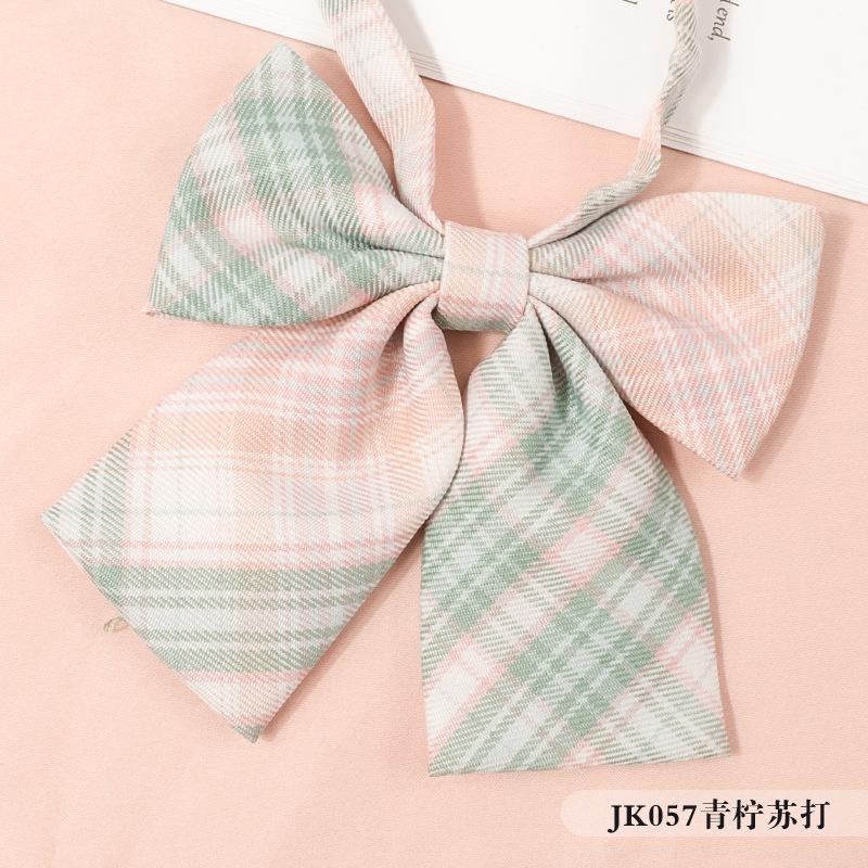 JK057青柠苏打格纹领花.jpg