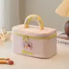 Bolsa de Maquillaje Dopamina Estilo Nuevo Color de Nicho Bloque de Color Gran Capacidad Portátil para Viaje Bolsa de Almacenamiento Cosmético Bolsa de Tocador