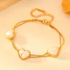 Directo de fábrica acero inoxidable simple lujo ligero color joyería acero de titanio chapado en oro de 18k en stock venta al por mayor traje de joyería mujeres