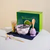 Traje Matcha Estilo Japonés Estilo Ins Cuadros Tazón de Matcha Caja de Regalo Cerámica Transfronterizo Juego de Té para Té Japonés