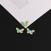 Estilo Chino Doble Cara Mariposa Color Degradado Goteo de Aceite Aleación Colgante DIY Pulsera Hecha a Mano Pendientes Accesorios para el Cabello Material Accesorios