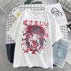 Playera de Mujer Harajuku Top Retro Coreana Negra Demonio Punk Gótico Ropa Chica Mala Talla Grande