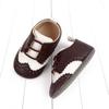 Zapatos nuevos de primavera y otoño para bebé, zapatos de cuero PU estilo británico, zapatos para bebé de 0 a 1 año, zapatos de cordones para niño pequeño, venta al por mayor 2805