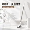 Cepillo de limpieza extensible para uso doméstico, diseñado para limpiar grietas de ventanas y pisos, con un cuerpo estrecho y mango largo, ideal para baños y otras áreas con espacios reducidos