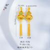 Tienda de Oro Puzuo Mismo Estilo Oro Arena Accesorios DIY con Diamantes, Colgante de Borla de Calabaza de la Fortuna y Loto Cadena para Clavícula para Mujer