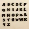 Parches Bordados de Letras y Números Negros Parches DIY de Nombre y Número de Teléfono Parches Termofusibles Tienda Artesanal Parches de Tela con Números Ingleses
