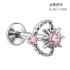 Pendientes de Titanio Jiangtai F136 Sol y Luna Circonita G23 Aleación de Titanio Joyería para Piercings en el Cuerpo Pendientes