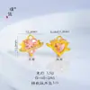 Preço Original 5,5 Yuan, Liquidação com Prejuízo, Sem Devoluções ou Trocas, Estoque em Tempo Real, Pingente de Coração com Zircônia Rosa