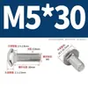 Tornillos de Carruaje de Acero Inoxidable 304, Tornillos de Máquina para Bastidor de Puente con Cabeza Semiredonda y Cuello Cuadrado M4M5M6M8