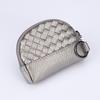 2026 Bolso Nuevo para Mujer Cartera Tejida Hecha a Mano Billetera Sencilla para Monedas Billetera de Piel Sintética Bolso Pequeño con Cremallera para Cosméticos