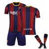 Camisetas de local y visitante del Barcelona 20-21, número 10 Messi, conjunto de uniforme deportivo de fútbol para niños, para hombre