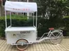 Barraca de Mercado Noturno ao Ar Livre Food Truck Parque de Diversões Atração Popular Carrinho de Bebidas Carroça de Ferro Artístico de Três Rodas Carrinho de Lanches
