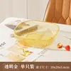Plato de Frutas Sala de Estar Hogareño Mesa de Café Lujo Ligero Transparente Recipiente para Frutas Bandeja para Colocar Frutas Snacks Dulces de Nueces