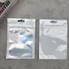 Sacos Auto-Selantes Coloridos com Janela a Laser, Sacos de Embalagem Transparentes para Armazenamento de Joias, Sacos de Selagem Plástica Yin-Yang, Sacos Selados Estilo Ins