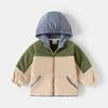 Abrigo polar infantil otoño e invierno niños y niñas abrigo infantil con forro polar chaqueta cálida con capucha marea ropa infantil al por mayor