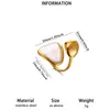 Moda Europea y Americana Estilo Ins Anillo Hueco Geométrico de Acero Inoxidable Anillo Cuadrado de Acero de Titanio Chapado en Oro de 18K Venta al por Mayor de Fábrica