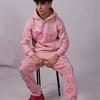 Suéter deportivo con capucha tipo jersey CRADE nuevo 2025, pantalones de dos piezas falsos a juego, traje bordado para hombre y mujer, Y2K