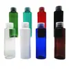 Botella de Plástico Vacía Rellenable de 120ml con Tapa de Rosca de Hombro Plano y Tapón Interior para Loción, Aceite Esencial e Hidrosol