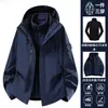 Chaqueta tipo concha de sistema de montaña tres en uno para hombres y mujeres, otoño e invierno, forro polar, cálida, repelente al agua, cortavientos, transpirable, ropa para montañismo y senderismo al aire libre