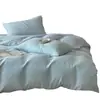 Set de Cuatro Piezas de Gasa Doble Capa Suave y Flexible Algodón Puro Sábana y Funda de Edredón 100% Algodón Estilo Minimalista Wabi-Sabi Tacto de Alta Gama Ropa de Cama para Dormitorio Principal