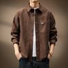 Camisa de Waffle de Manga Larga Retro Japonesa de Alta Gama para Hombre, Nueva Camisa Cardigan Holgada Otoño 2026
