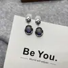 S925 Otoño e Invierno Nuevos Pendientes Coreanos Populares de Dongdaemun Pendientes del Cielo Estrellado Pendientes de Lujo Accesible de Alta Gama para Mujer Pendientes de Moda