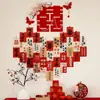 Cartão de Casamento com Palavras Felizes, Conjunto de Decoração para Quarto de Casamento, Decoração de Quarto de Nova Casa para Mulher, Adesivo de Parede com Fundo de Coração, Foto de Noivado