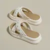 Pantuflas de Verano Cómodas y Elegantes para Mujer con un Toque de Lujo, Nuevo Modelo 2026, Adecuadas para Usar al Aire Libre, de Suela Gruesa y Versátiles