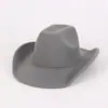 Chapéu de feltro de cor sólida de origem transfronteiriça, chapéu de jazz retrô britânico, chapéu de cavalheiro de aba plana para homens e mulheres, chapéu de topo plano da Amazon
