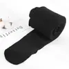 Leggings de algodón acanalado con rayas verticales gruesas para otoño e invierno con bucles para los pies, pantalones cálidos para mujer, pantalones de una pieza con pies al por mayor