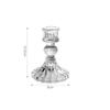 Suporte de vela de vidro em relevo francês complexo medieval de pé alto atmosfera de mesa de jantar suporte de vela decoração de casa ins restaurante