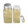 Botella Cuadrada de Vidrio para Especias Amazon Transfronteriza 120ml Botella Rociadora de Pimienta en Polvo para Barbacoa Botella de Polvo de Hígado de Cerdo