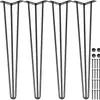 Patas de Mesa Tipo Horquilla Metal de Hierro Forjado Patas de Mesa Metálicas Patas de Mesa Metálicas en Forma de U DIY Fácil de Desmontar Patas de Mesa Sólidas de Hierro Forjado Patas de Mesa de Café