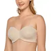 Ropa interior sin tirantes ultra delgada para pechos grandes transfronteriza que muestra pechos pequeños, Top tipo tubo antideslizante, Sujetador delgado, Adhesivos para el pecho, Sujetador invisible para mujer